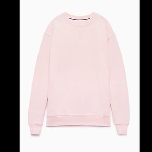 Aritizia TNA pale pink crew neck sweatshirt size M